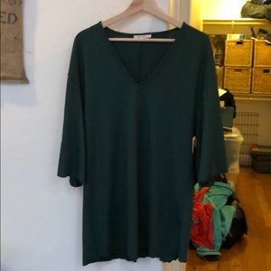 ZARA green ribbed dress